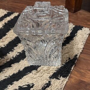 Intricate Clear Glass Vase